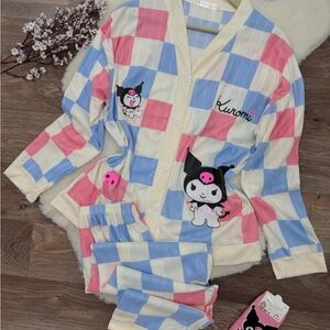 Sanrio Kuromi Long Sleeve Sweater Button Up Cardigan Size 2XL